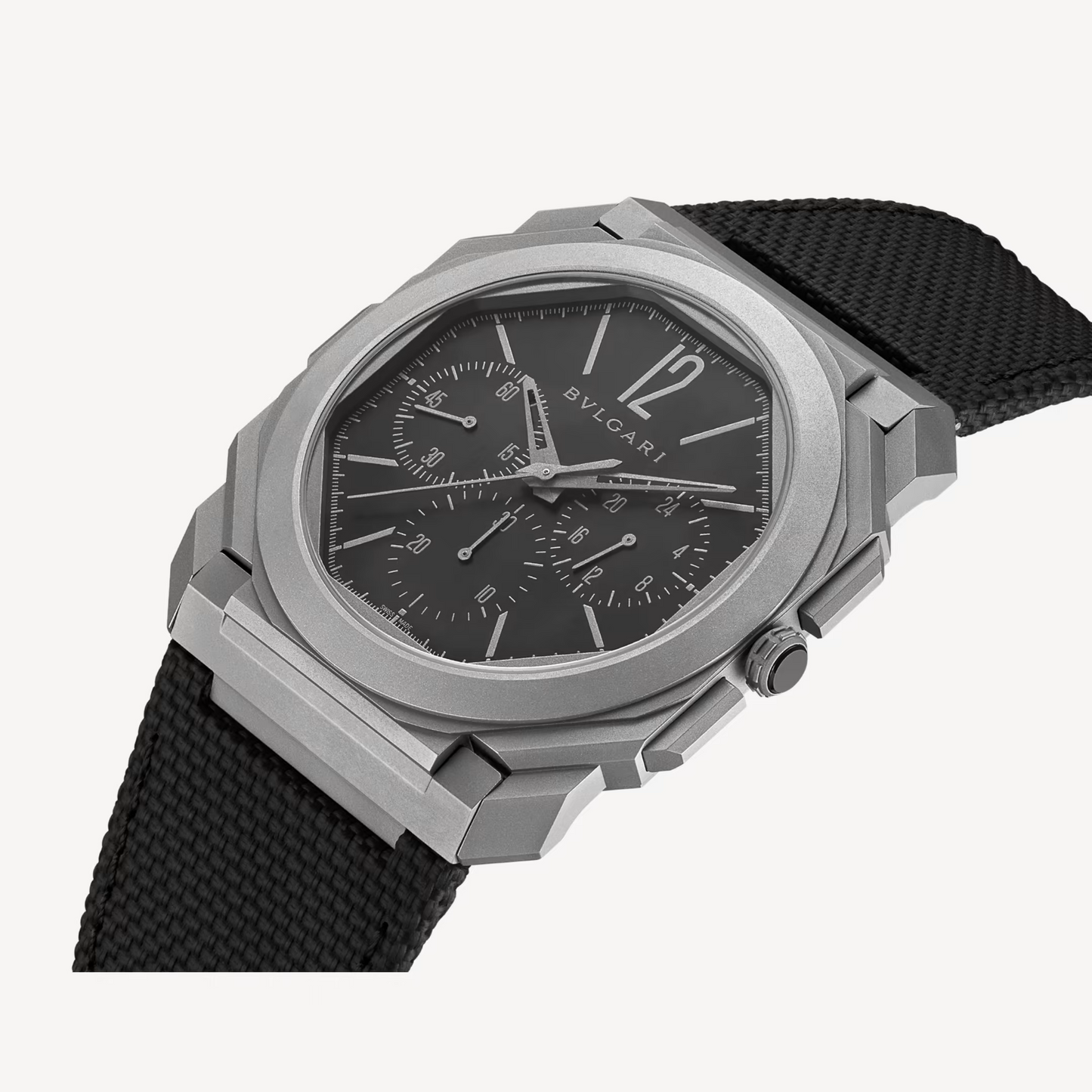 Bvlgari Octo Finissimo - Titanium 42 MM - Black Rubber Strap - Black Dial - Titanium Bezel - 103371