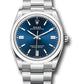 Rolex Stainless Steel Oyster Perpetual no date Watch - 36 MM - Oyster Bracelet - Blue Dial - 126000 bluio