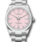 Rolex Stainless Steel Oyster Perpetual no date Watch - 36 MM - Oyster Bracelet - Pink Dial - 126000 cpio