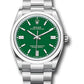 Rolex Stainless Steel Oyster Perpetual no date Watch - 36 MM - Oyster Bracelet - Green Dial - 126000 greio