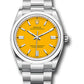 Rolex Stainless Steel Oyster Perpetual no date Watch - 36 MM - Oyster Bracelet - Yellow Dial - 126000 yio
