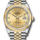 Rolex Stainless Steel And Yellow Gold Datejust - 36 MM - Jubilee Bracelet - Domed Bezel - Champagne Diamond Dial - 126203 chdj