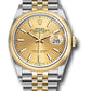 Rolex Stainless Steel And Yellow Gold Datejust - 36 MM - Jubilee Bracelet - Domed Bezel - Champagne Index Dial - 126203 chij