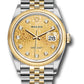 Rolex Stainless Steel And Yellow Gold Datejust - 36 MM - Jubilee Bracelet - Domed Bezel - Champagne Jubilee Diamond Dial - 126203 chjdj