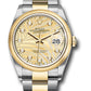  Rolex Stainless Steel And Yellow Gold Datejust - 36 MM - Oyster Bracelet - Domed Bezel - Golden Palm Motif Diamond Dial - 126203 gpmdo