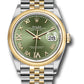 Rolex Stainless Steel And Yellow Gold Datejust - 36 MM - Jubilee Bracelet - Domed Bezel - Olive Green Roman Dial - 126203 ogdr69j
