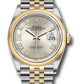 Rolex Stainless Steel And Yellow Gold Datejust - 36 MM - Jubilee Bracelet - Domed Bezel - Silver Roman Dial - 126203 sdr69j