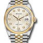Rolex Stainless Steel And Yellow Gold Datejust - 36 MM - Jubilee Bracelet - Domed Bezel - Silver Jubilee Diamond Dial - 126203 sjdj