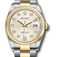 Rolex Stainless Steel And Yellow Gold Datejust - 36 MM - Oyster Bracelet - Domed Bezel - Silver Jubilee Diamond Dial - 126203 sjdo