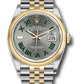 Rolex Stainless Steel And Yellow Gold Datejust - 36 MM - Jubilee Bracelet - Domed Bezel - Wimbledon Dial - 126203 slgrj