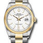 Rolex Stainless Steel And Yellow Gold Datejust - 36 MM - Oyster Bracelet - Domed Bezel - White Index Dial - 126203 wio