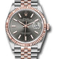 Rolex Stainless Steel And Pink Gold Datejust - 36 MM - Jubilee Bracelet - Fluted Bezel - Dark Rhodium Index Dial - 126231 dkrij