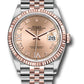 Rolex Stainless Steel And Pink Gold Datejust - 36 MM - Jubilee Bracelet - Fluted Bezel - Rose Roman Dial - 126231 rdr69j