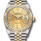 Rolex Stainless Steel And Yellow Gold Datejust - 36 MM - Jubilee Bracelet - Fluted Bezel - Champagne Index Dial - 126233 chij