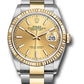  Rolex Stainless Steel And Yellow Gold Datejust - 36 MM - Oyster Bracelet - Fluted Bezel - Champagne Index Dial - 126233 chio