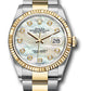  Rolex Stainless Steel And Yellow Gold Datejust - 36 MM - Oyster Bracelet - Fluted Bezel -White Mother-Of-Pearl Diamond Dial  - 126233 mdo
