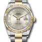Rolex Stainless Steel And Yellow Gold Rolesor Datejust - 36 MM - Oyster Bracelet - Fluted Bezel -Silver Roman Dial- 126233 sdr69o