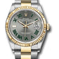 Rolex Stainless Steel And Yellow Gold Datejust  36 MM - Oyster Bracelet - Fluted Bezel - Wimbledon Dial - 126233 slgro
