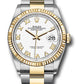 Rolex Stainless Steel And Yellow Gold Datejust - 36 MM - Jubilee Bracelet - Fluted Bezel - White Roman Dial - 126233 wro