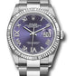 Rolex Stainless Steel And White Gold Datejust - 36 MM - Oyster Bracelet - Fluted Bezel - Purple Roman Dial - 126234 audr69o