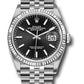 Rolex Stainless Steel And White Gold Datejust - 36 MM - Jubilee Bracelet - Fluted Bezel - Black Index Dial - 126234 bkij