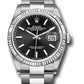 Rolex Stainless Steel And White Gold Datejust - 36 MM - Oyster Bracelet - Fluted Bezel - Black Index Dial - 126234 bkio