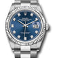 Rolex Stainless Steel And White Gold Datejust - 36 MM - Oyster Bracelet - Fluted Bezel - Blue Diamond Dial - 126234 bldo