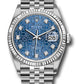 Rolex Stainless Steel And White Gold Datejust - 36 MM - Jubilee Bracelet - Fluted Bezel - Blue Jubilee Diamond Dial - 126234 bljdj