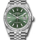 Rolex Stainless Steel And White Gold Datejust - 36 MM - Jubilee Bracelet - Fluted Bezel - Mint Green Index Dial - 126234 mgij