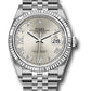 Rolex Stainless Steel And White Gold Datejust - 36 MM - Jubilee Bracelet - Fluted Bezel - Silver Diamond Dial - 126234 sdr69j