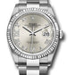 Rolex Stainless Steel And White Gold Datejust - 36 MM - Oyster Bracelet - Fluted Bezel - Silver Diamond Roman Dial - 126234 sdr69o