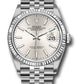 Rolex Stainless Steel And White Gold Datejust - 36 MM - Jubilee Bracelet - Fluted Bezel - Silver Dial - 126234 sij