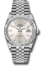 Rolex Stainless Steel And White Gold Datejust - 36 MM - Jubilee Bracelet - Fluted Bezel - Silver Dial - 126234-0013