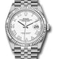 Rolex Stainless Steel And White Gold Datejust - 36 MM - Jubilee Bracelet - Fluted Bezel - White Roman Dial - 126234 wrj
