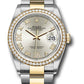  Rolex Stainless Steel And Yellow Gold Datejust - 36 MM - Oyster Bracelet - Diamond Bezel - Silver Roman Dial - 126283RBR sdr69o