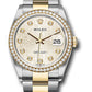  Rolex Stainless Steel And Yellow Gold Datejust - 36 MM - Oyster Bracelet - Diamond Bezel - Silver Jubilee Diamond Dial - 126283RBR sjdo