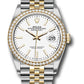 Rolex Stainless Steel And Yellow Gold Datejust - 36 MM - Jubilee Bracelet - Diamond Bezel - White Index Dial - 126283RBR wij
