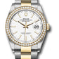 Rolex Stainless Steel And Yellow Gold Datejust - 36 MM - Oyster Bracelet - Diamond Bezel - White Index Dial - 126283RBR wio