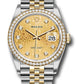 Rolex Stainless Steel And Yellow Gold Datejust - 36 MM - Jubilee Bracelet - Diamond Bezel - Champagne Jubilee Diamond Dial - 126283rbr chjdj