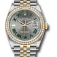  Rolex Stainless Steel And Yellow Gold Datejust - 36 MM - Jubilee Bracelet - Diamond Bezel - Wimbledon Dial - 126283rbr slgrj