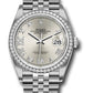 Rolex Stainless Steel And White Gold Datejust - 36 MM - Jubilee Bracelet - Diamond Bezel - Silver Diamond Roman Dial - 126284RBR sdr69j