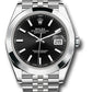 Rolex Stainless Steel Datejust 41 Date Watch - 41 MM - Jubilee Bracelet - Smooth Bezel - Black Dial - 126300 bkij