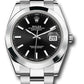 Rolex Stainless Steel Datejust 41 Date Watch - 41 MM - Oyster Bracelet - Smooth Bezel - Black Dial - 126300 bkio
