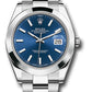 Rolex Stainless Steel Datejust 41 Date Watch - 41 MM - Oyster Bracelet - Smooth Bezel - Blue Dial - 126300 blio