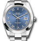 Rolex Stainless Steel Datejust 41 Date Watch - 41 MM - Oyster Bracelet - Smooth Bezel - Blue Roman Dial -  126300 blro