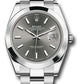 Rolex Stainless Steel Datejust 41 Date Watch - 41 MM - Oyster Bracelet - Smooth Bezel - Dark Rhodium Dial -  126300 dkrio