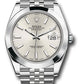 Rolex Stainless Steel Datejust 41 Date Watch - 41 MM - Jubilee Bracelet - Smooth Bezel - Silver Dial - 126300 sij
