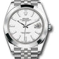 Rolex Stainless Steel Datejust 41 Date Watch - 41 MM - Jubilee Bracelet - Smooth Bezel - White Dial - 126300 wij