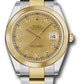 Rolex Stainless Steel and Yellow Gold Datejust 41 Date Watch - 41 MM - Oyster Bracelet - Smooth Bezel -  Champagne Diamond Dial - 126303 chdo