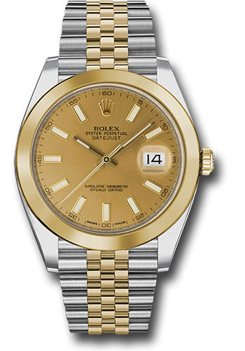 Rolex Stainless Steel and Yellow Gold Datejust 41 Date Watch - 41 MM - Jubilee Bracelet - Smooth Bezel- Champagne Dial - 126303 chij